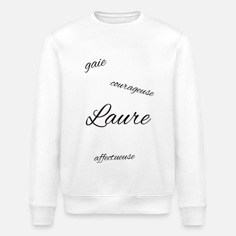 Prénom Laure - Sweat bio ROLLER Stanley/Stella Unisexe - blanc
