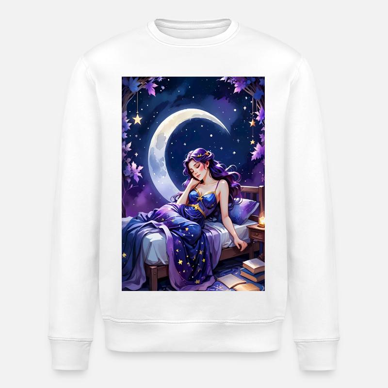 Lesen und Einschlafen - Stanley/Stella Unisex Bio-Sweatshirt ROLLER - Weiß