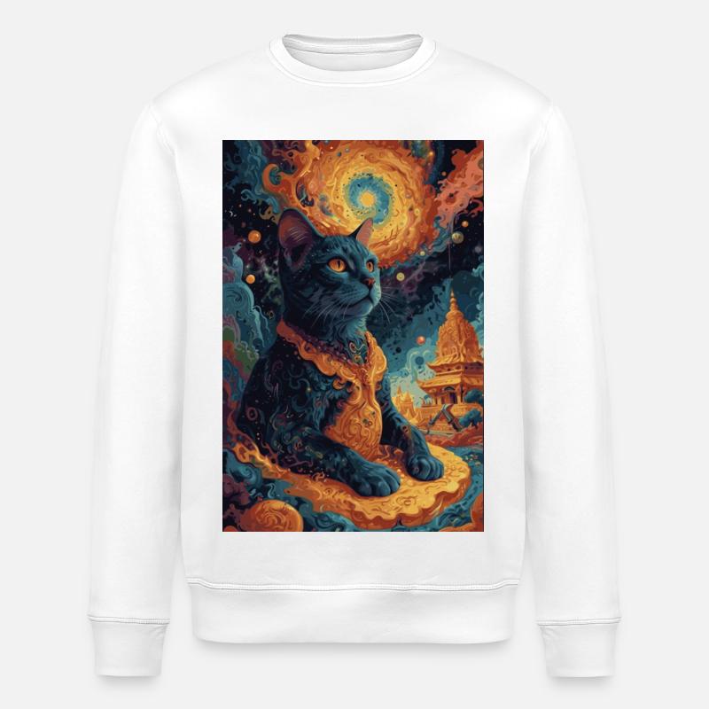 black Buddha1 - Stanley/Stella Unisex Bio-Sweatshirt ROLLER - Weiß