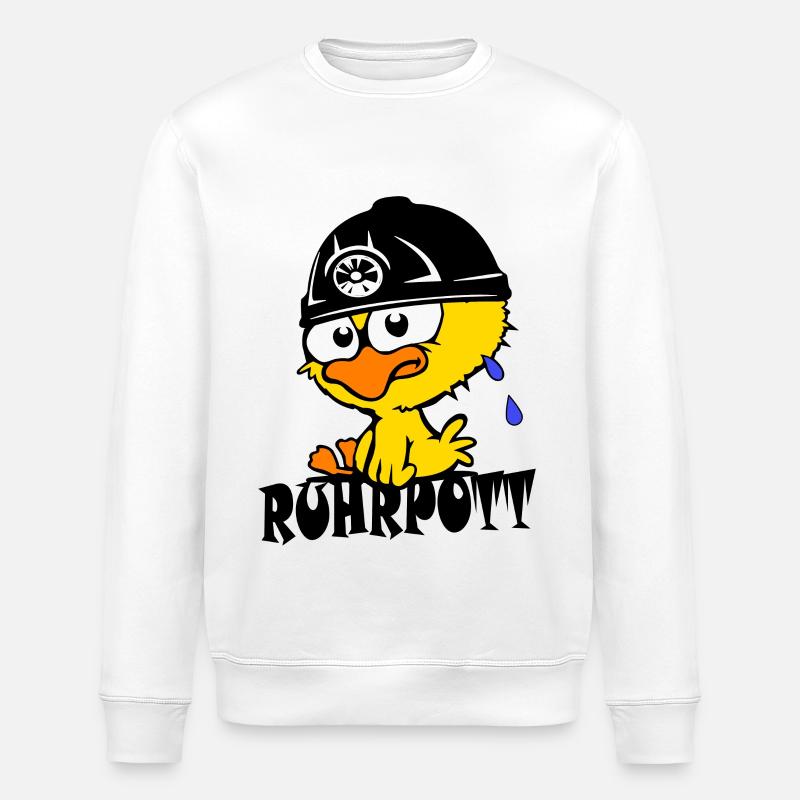 Poussin de Ruhrpott - Sweat bio ROLLER Stanley/Stella Unisexe - blanc