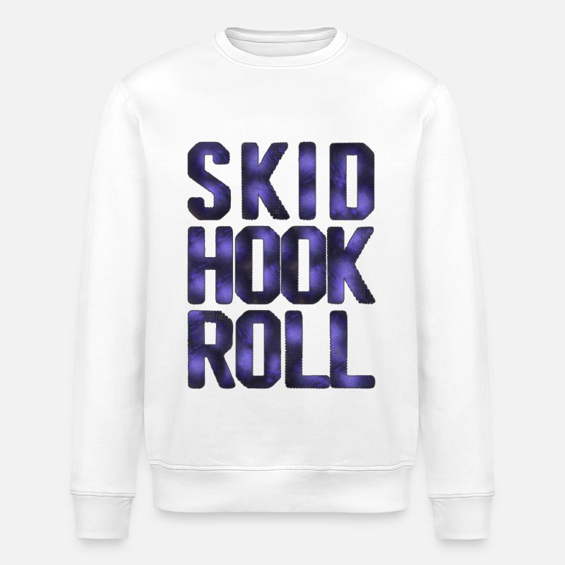 Skid Hook Roll - Stanley/Stella ROLLER Unisex Organic Sweatshirt - white