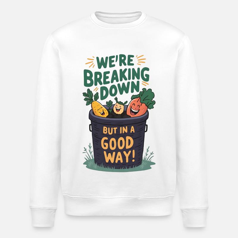 Breaking Down Compost - Stanley/Stella Unisex Bio-Sweatshirt ROLLER - Weiß