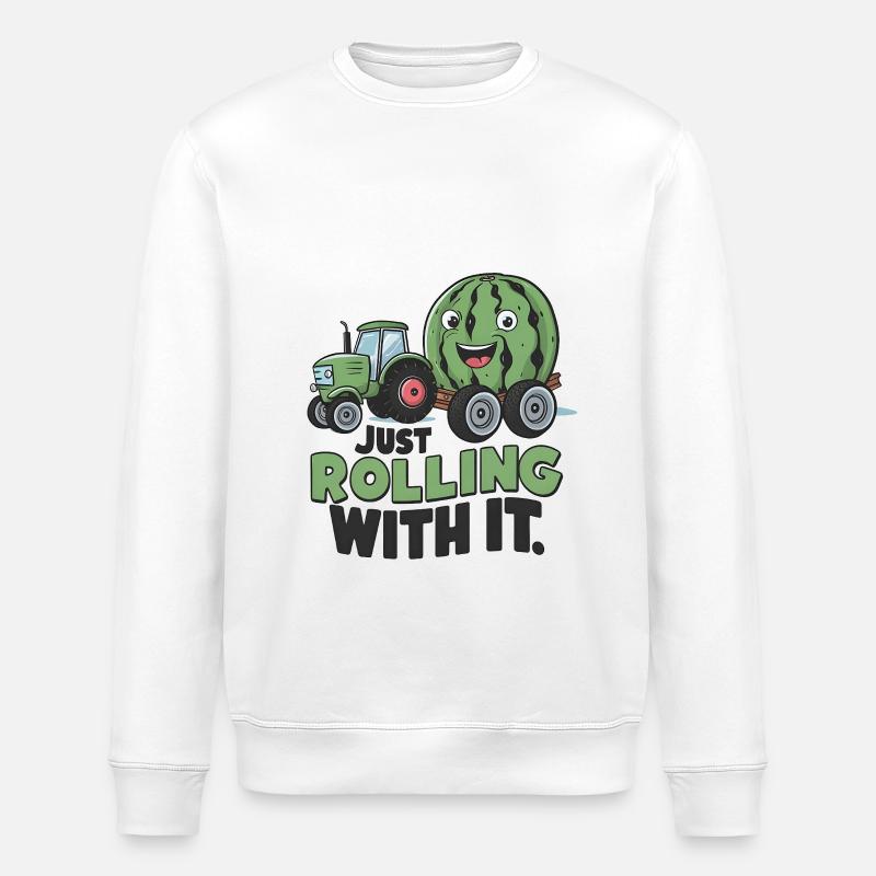 Rouler avec - Sweat bio ROLLER Stanley/Stella Unisexe - blanc