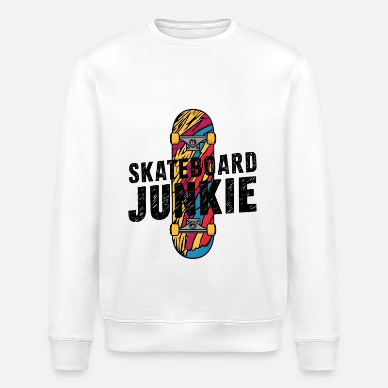 Accro du skateboard - Sweat bio ROLLER Stanley/Stella Unisexe - blanc