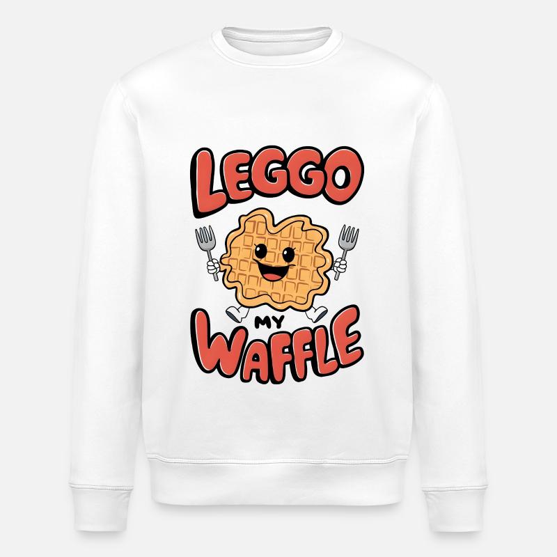 Leggo My Waffle - Stanley/Stella Unisex Bio-Sweatshirt ROLLER - Weiß