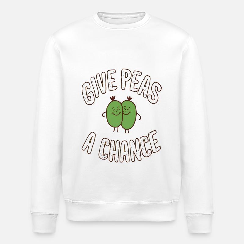 Give Peas a Chance - Stanley/Stella Unisex Bio-Sweatshirt ROLLER - Weiß