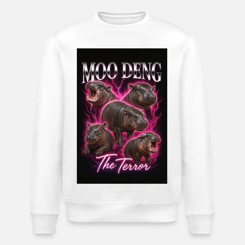 Muh Deng: Der Schrecken - Stanley/Stella Unisex Bio-Sweatshirt ROLLER - Weiß