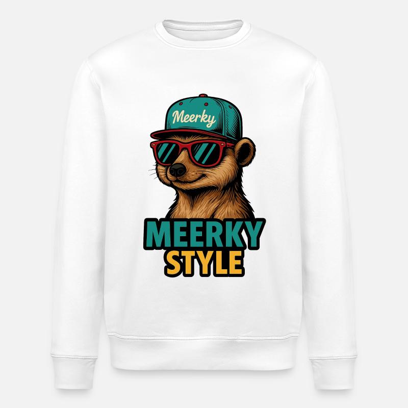 Meerky Style - Stanley/Stella Unisex Bio-Sweatshirt ROLLER - Weiß