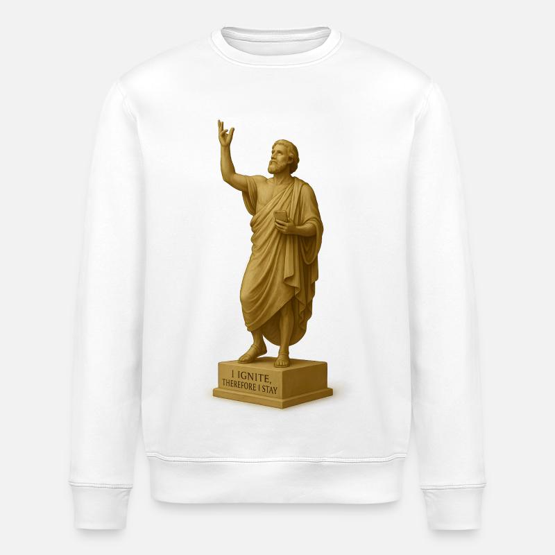 Sculpture religieuse avec message - Sweat bio ROLLER Stanley/Stella Unisexe - blanc