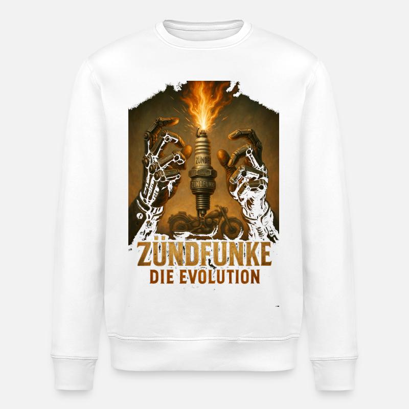 ZÜNDFUNKE – L’évolution - Sweat bio ROLLER Stanley/Stella Unisexe - blanc