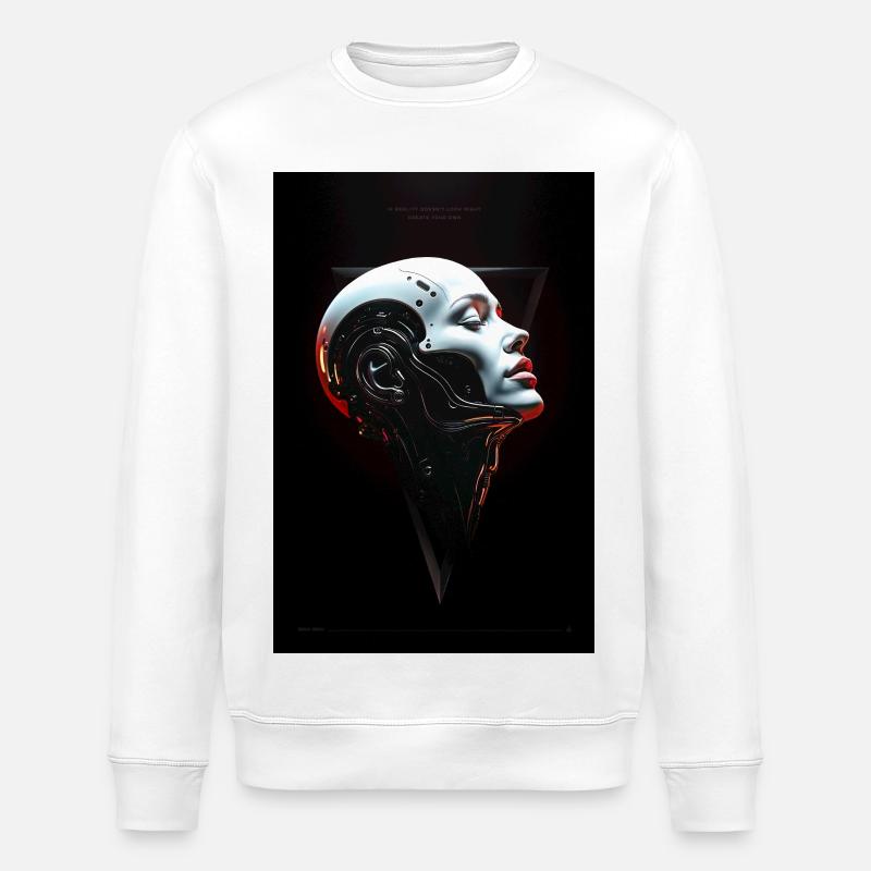 MAD-MND : La réalité échoue - Sweat bio ROLLER Stanley/Stella Unisexe - blanc