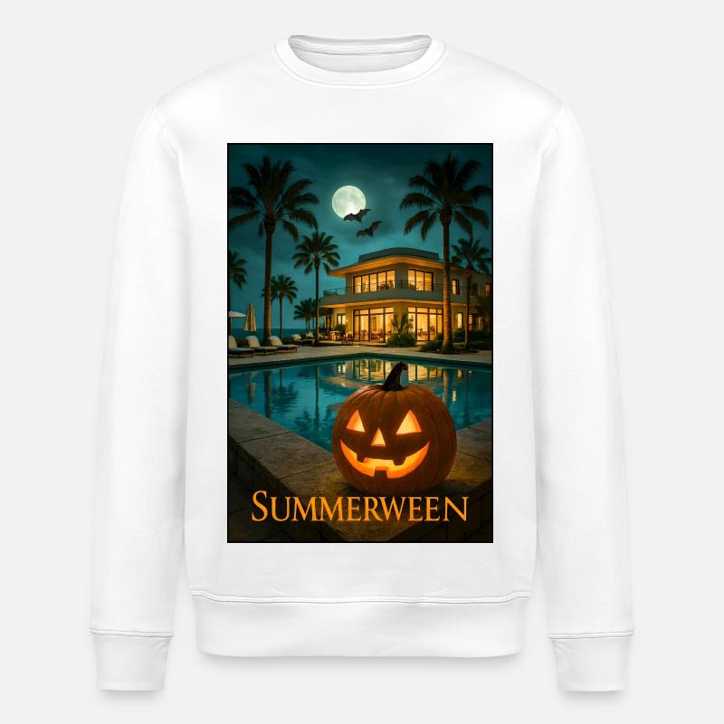 Sommerween - Stanley/Stella Unisex Bio-Sweatshirt ROLLER - Weiß