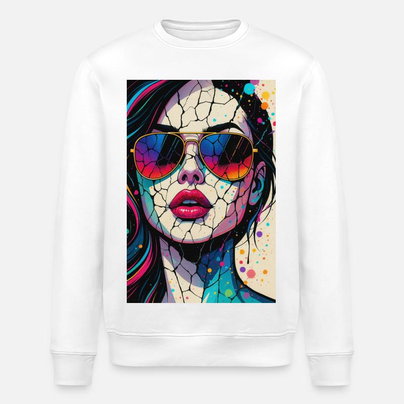 SUGARCRASH_NEON_6000x9000 - Sweat bio ROLLER Stanley/Stella Unisexe - blanc