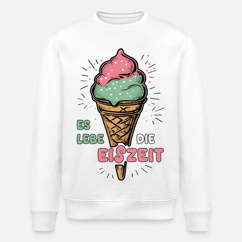 Es lebe die Eiszeit - Stanley/Stella Unisex Bio-Sweatshirt ROLLER - Weiß