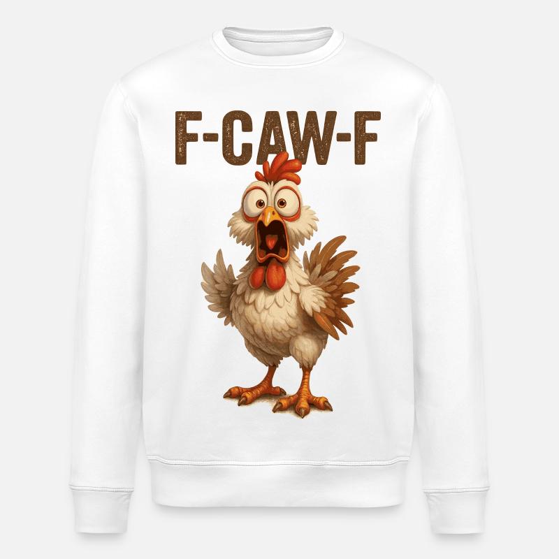 F Caw F Huhn - Stanley/Stella Unisex Bio-Sweatshirt ROLLER - Weiß