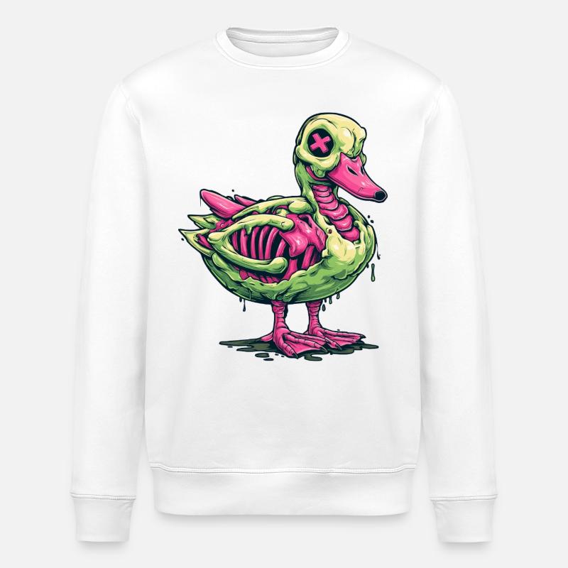 Cage thoracique Neon Zombie Duck - Sweat bio ROLLER Stanley/Stella Unisexe - blanc