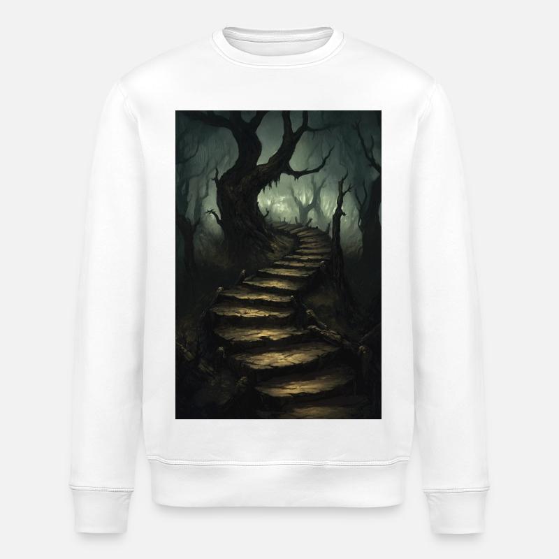 Dark Fantasy Horror Illustration - Stanley/Stella Unisex Bio-Sweatshirt ROLLER - Weiß