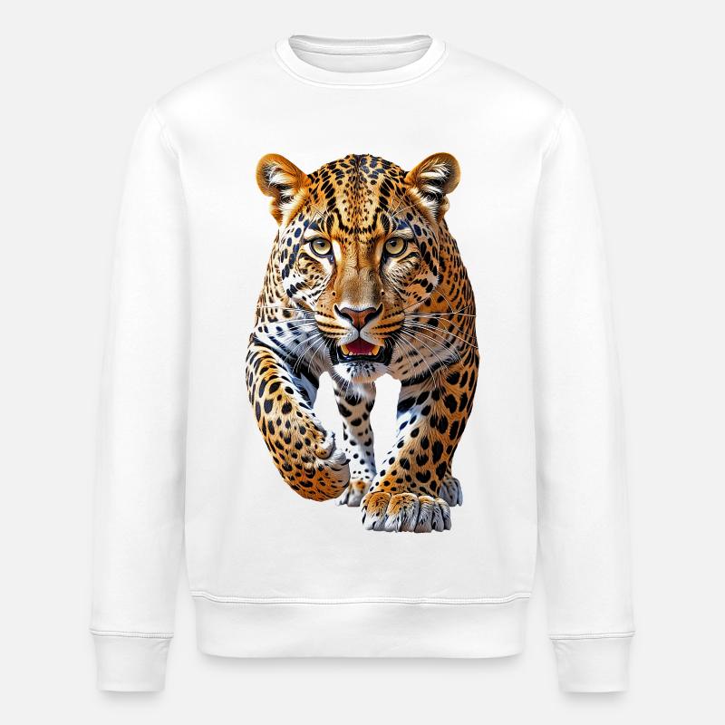 Leopard - Stanley/Stella Unisex Bio-Sweatshirt ROLLER - Weiß