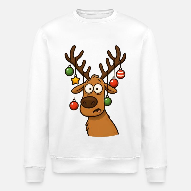 Rentier - Stanley/Stella Unisex Bio-Sweatshirt ROLLER - Weiß