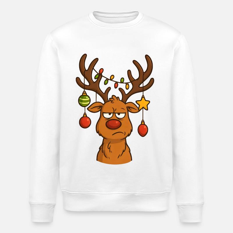 Hirsch Rudolph Joyeux Noël - Sweat bio ROLLER Stanley/Stella Unisexe - blanc