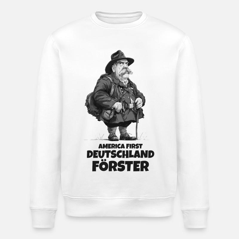 Deutschland Förster Lustiger Spruch - Stanley/Stella Unisex Bio-Sweatshirt ROLLER - Weiß
