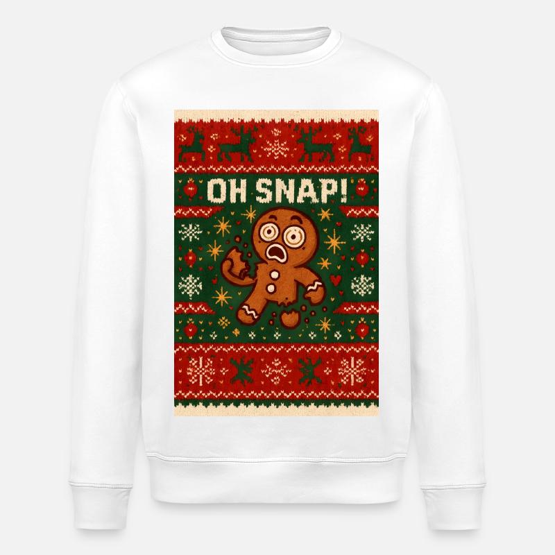 Ugly Christmas Lebkuchenmann - Stanley/Stella Unisex Bio-Sweatshirt ROLLER - Weiß