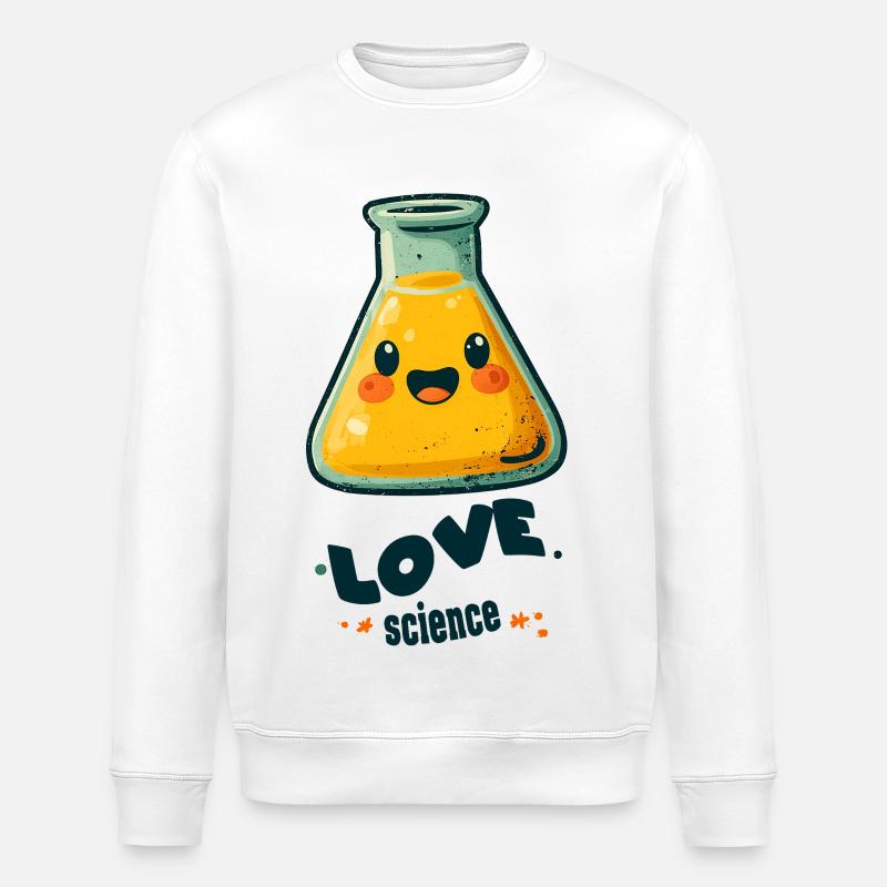Love Science - Stanley/Stella Unisex Bio-Sweatshirt ROLLER - Weiß