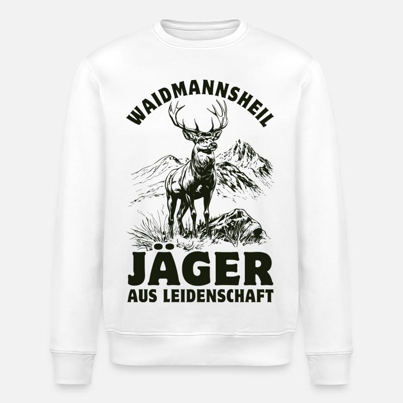 Waidmannsheil - Jäger aus Leidenschaft - Stanley/Stella Unisex Bio-Sweatshirt ROLLER - Weiß