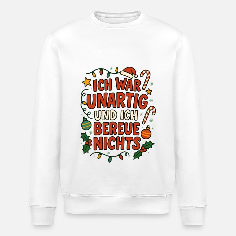 Noël - Sweat bio ROLLER Stanley/Stella Unisexe - blanc