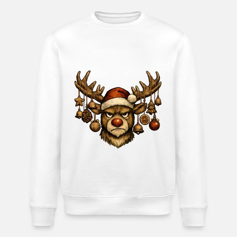 Hirsch Rudolph Joyeux Noël - Sweat bio ROLLER Stanley/Stella Unisexe - blanc