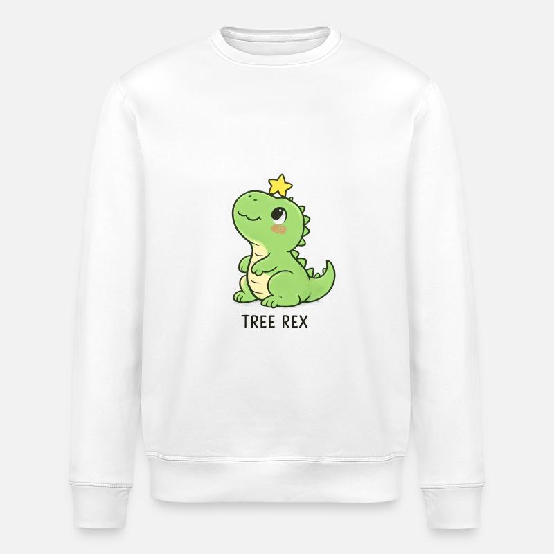 Kawaii Tree Rex Dino - Sweat bio ROLLER Stanley/Stella Unisexe - blanc