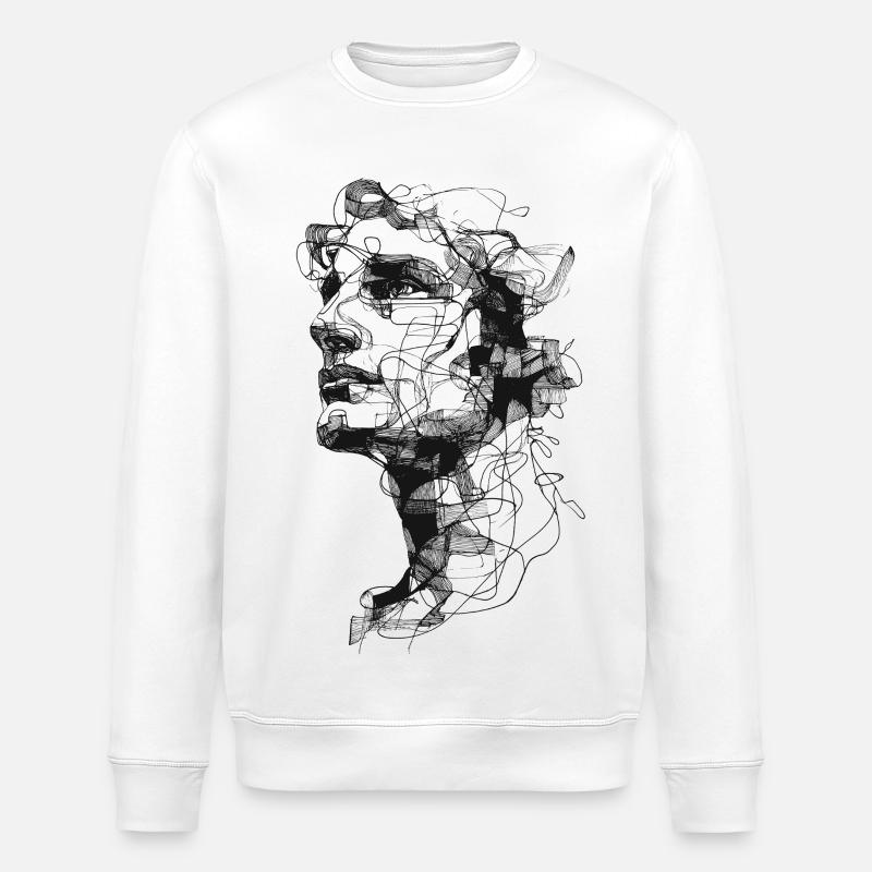 Schattengeflecht Silhouette - Stanley/Stella Unisex Bio-Sweatshirt ROLLER - Weiß