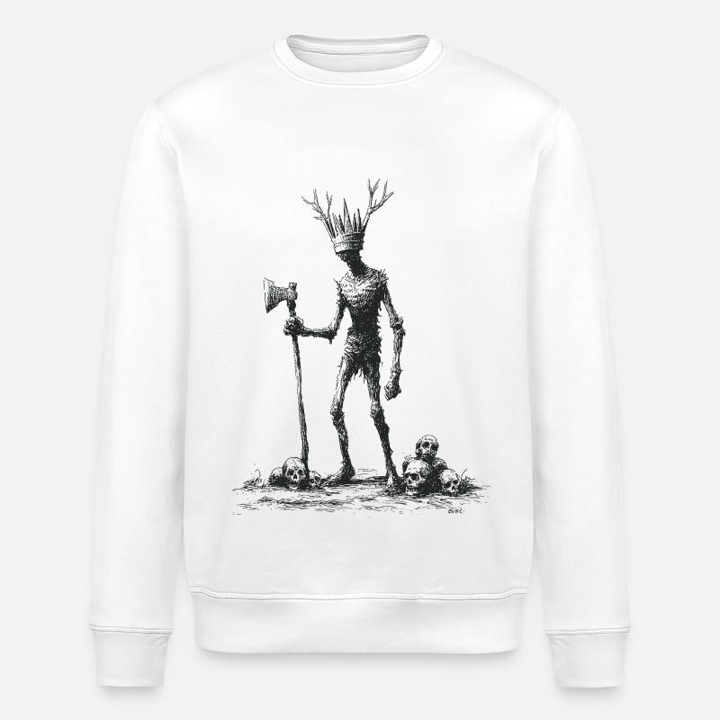 Waldgeist mit Axt - Sweat bio ROLLER Stanley/Stella Unisexe - blanc