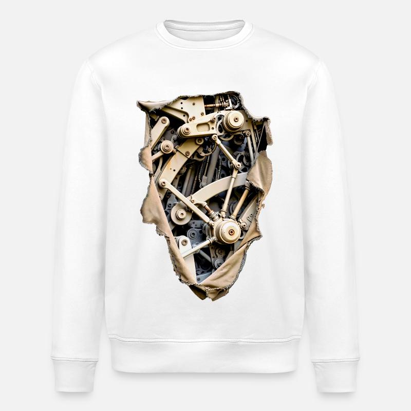 Synthetic Layer 03 BioMech Interface - Stanley/Stella ROLLER Unisex Organic Sweatshirt - white