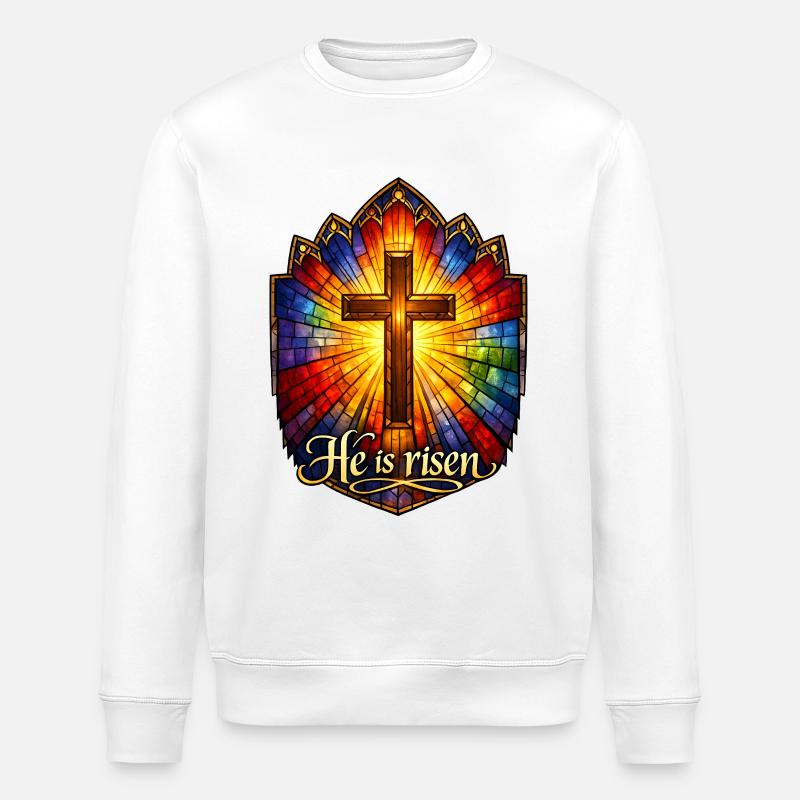 He is risen - Stanley/Stella Unisex Bio-Sweatshirt ROLLER - Weiß
