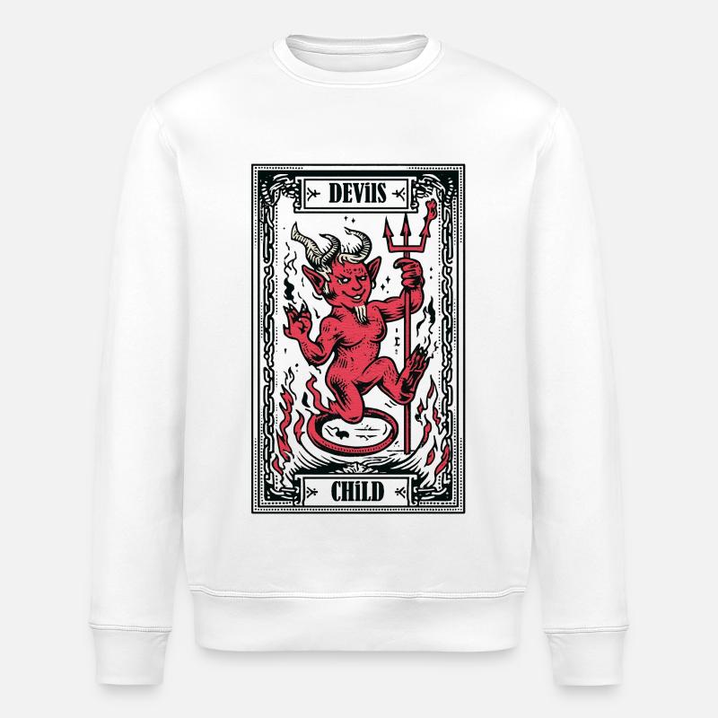 Teufelskind  - Stanley/Stella Unisex Bio-Sweatshirt ROLLER - Weiß