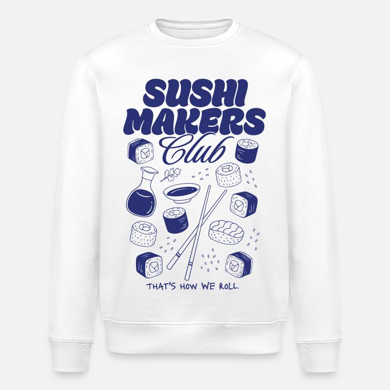 Sushi Makers Club - Stanley/Stella Unisex Bio-Sweatshirt ROLLER - Weiß
