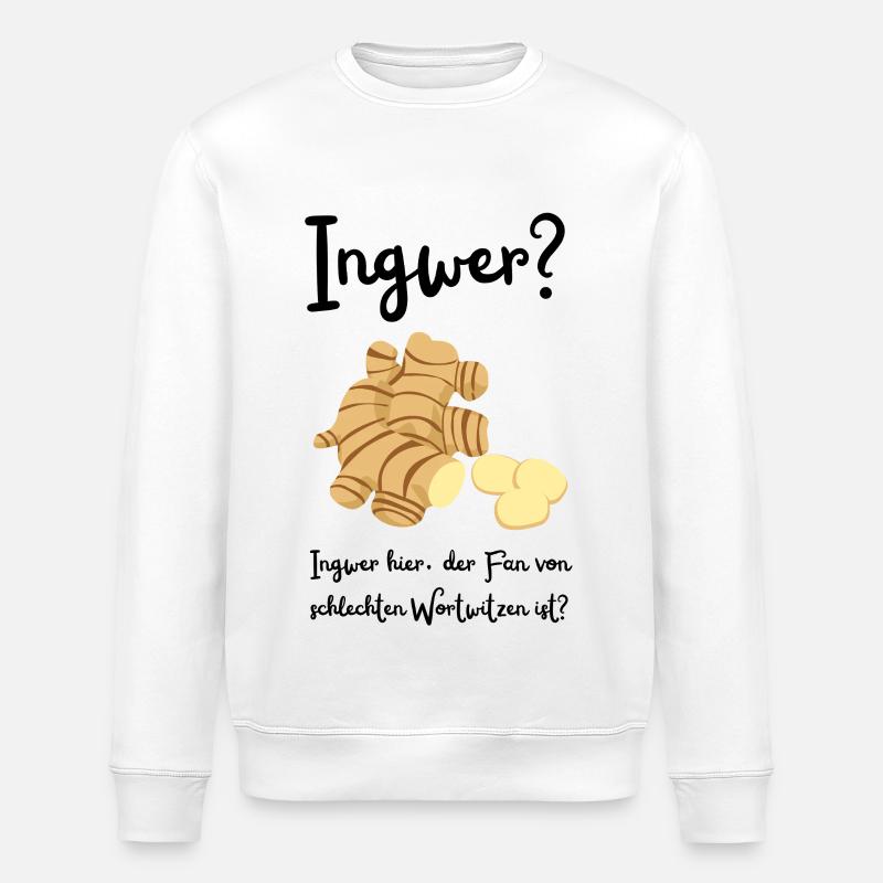 Ingwer - Wortwitz - Stanley/Stella Unisex Bio-Sweatshirt ROLLER - Weiß