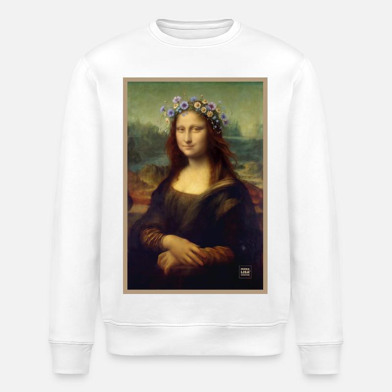 Mona Lisa Blumenkrone - Stanley/Stella Unisex Bio-Sweatshirt ROLLER - Weiß