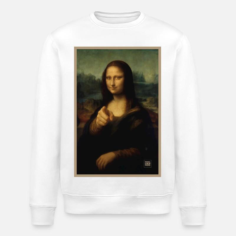 Mona Lisa hat dich gewählt - Stanley/Stella Unisex Bio-Sweatshirt ROLLER - Weiß