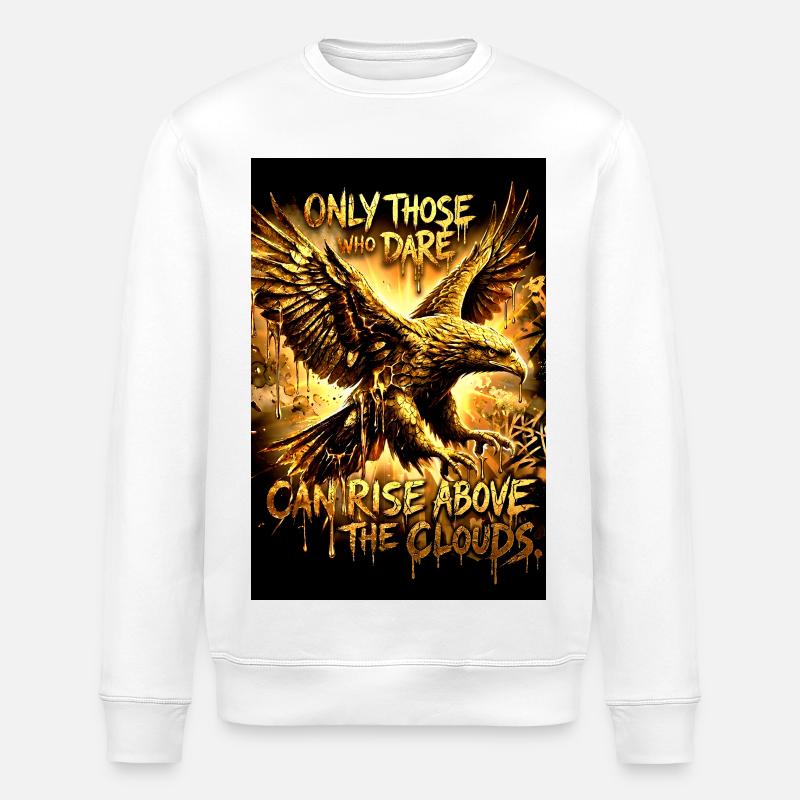 Eagle Poster Motivation Saying Mural - Stanley/Stella ROLLER Unisex Organic Sweatshirt - white