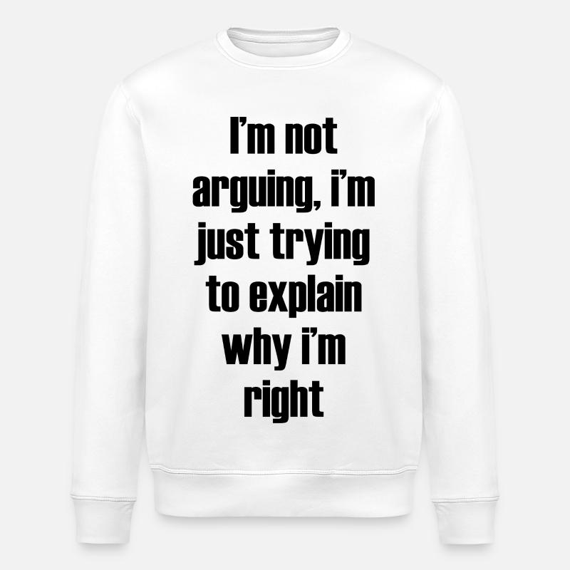 Lustige Inschrift - Stanley/Stella Unisex Bio-Sweatshirt ROLLER - Weiß