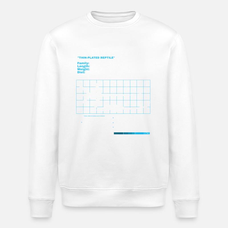 Elasmosaurus fact sheet - Stanley/Stella ROLLER Unisex Organic Sweatshirt - white