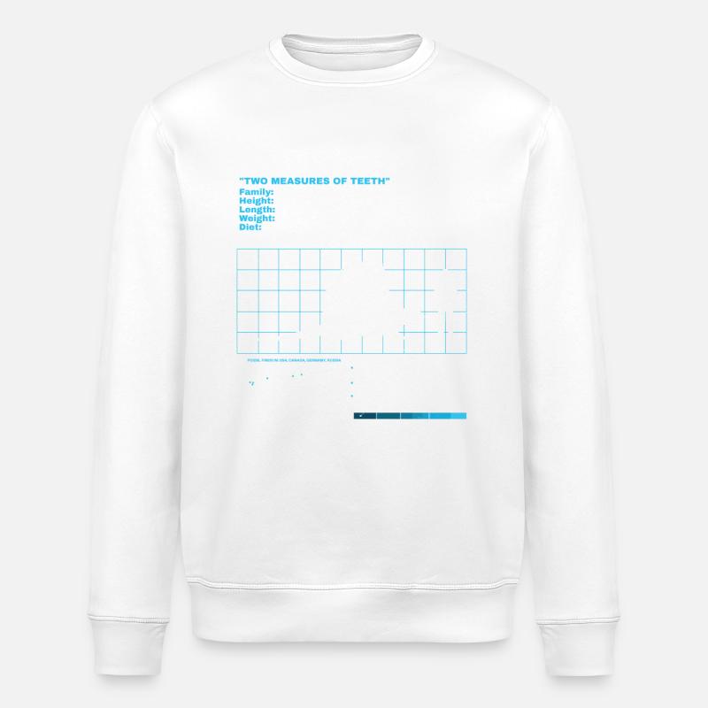 Dimetrodon Data Sheet - Stanley/Stella ROLLER Unisex Organic Sweatshirt - white