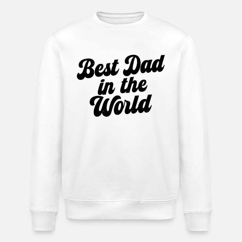 Bester Vater der Welt - Stanley/Stella Unisex Bio-Sweatshirt ROLLER - Weiß