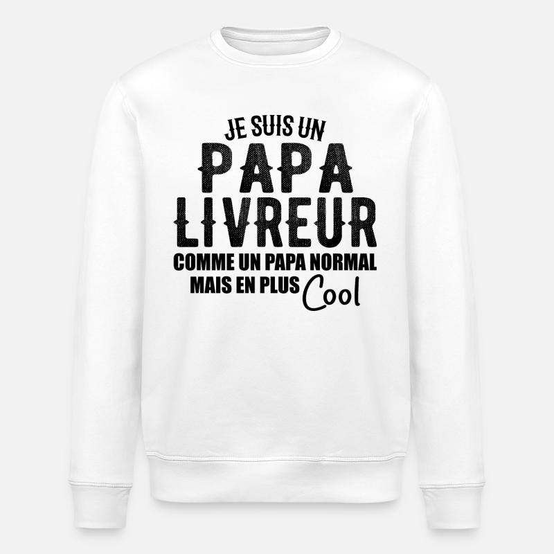 I am a delivery dad - Stanley/Stella ROLLER Unisex Organic Sweatshirt - white