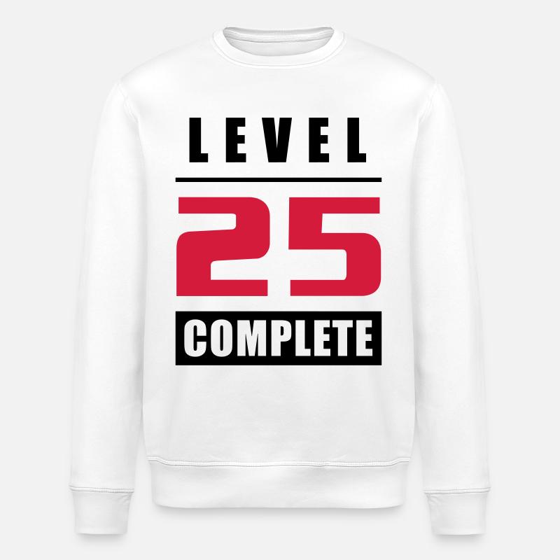 Level 25 - Fertig - Stanley/Stella Unisex Bio-Sweatshirt ROLLER - Weiß
