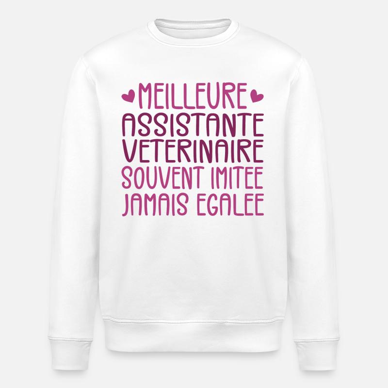 Souvent imitée Meilleure assistante vétérinaire - Sweat bio ROLLER Stanley/Stella Unisexe - blanc