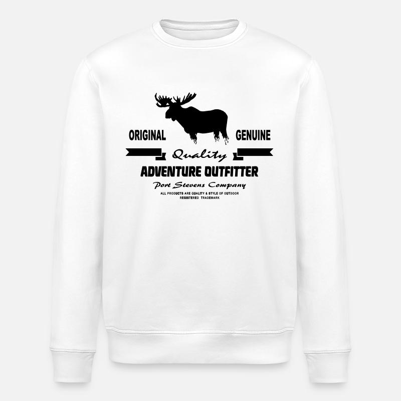 Wild Nature - Moose - Elch - Stanley/Stella Unisex Bio-Sweatshirt ROLLER - Weiß