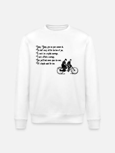 Gänseblümchen Gänseblümchen (schwarzer Text) - Stanley/Stella Unisex Bio-Sweatshirt ROLLER - Weiß